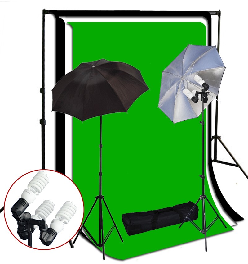 1200 Watt 3 Bulb Holder Continuous Lighting 10x10 ft  Photo Studio Kit TR-03