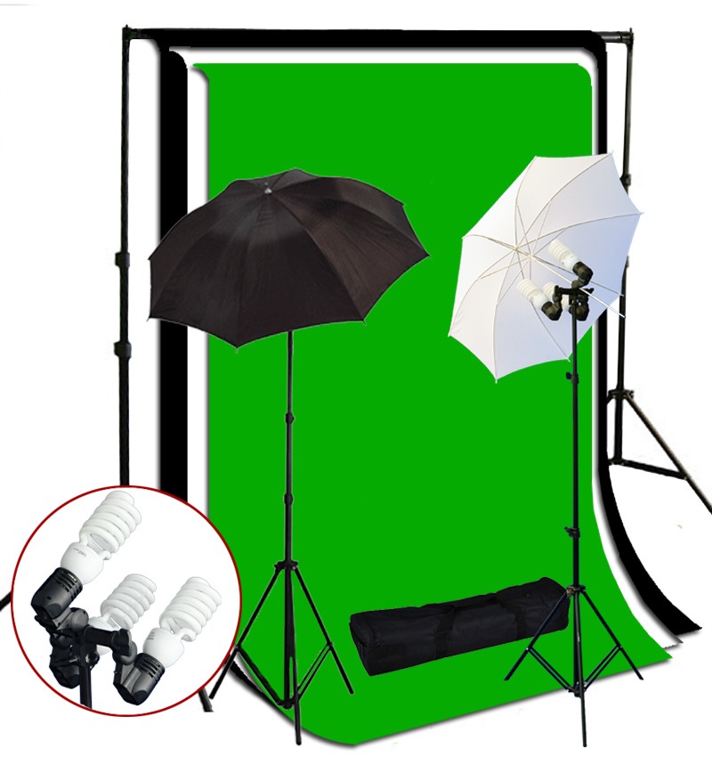 1200 Watt 3 Bulb Holder Continuous Lighting 10x10 ft  Photo Studio Kit TR-02