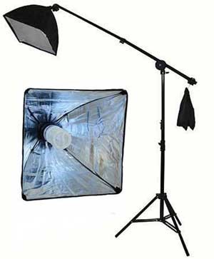 400W Continuous Lighting Hairlight Boom Set, Weight Bag Kit