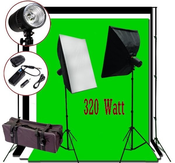 320W Flash/Strobe Softbox Lighting 10x10 ft Photo Studio Kit K02-S-SOFTBOX