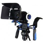  DSLR RIG With Follow Focus And Matte Box Shoulder Mount Rig with COUNTER WEIGHT by Kaezi