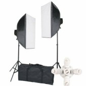 2000 Watt Photo Studio Lighting Softbox Video Light Kit & Carry Case 