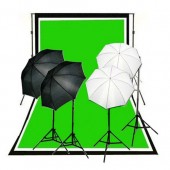 1600 Watt Continuous Lighting 10x10 ft  Photo Studio Kit QU-01