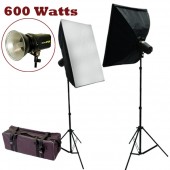 600 Watt Photo Studio MonoLight Strobe Flash Lighting Softbox Kit