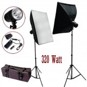 320 Watt Photo Studio MonoLight Strobe Flash Softbox Lighting Umbrella Kit