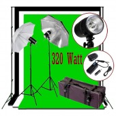 320W Flash/Strobe Lighting 10x20 ft Photo Studio Kit K05-S